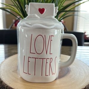 Rae Dunn LOVE LETTERS mug topper